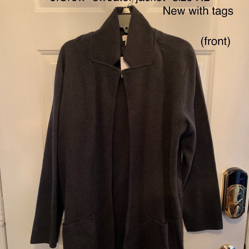 J.Crew- grey long cardigan sweater NEW